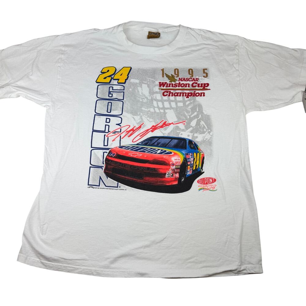 Vintage Nutmeg Jeff Gordon #24 NASCAR Winston Cup T-Shirt XL